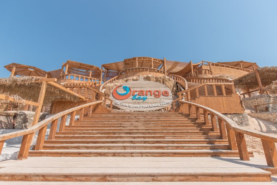 Full-Day Orange Bay Island Snorkeling & Water Sports Tour from Hurghada with Hotel Pickup